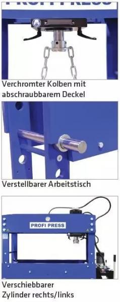 ELMAG Hydraulische Werkstattpresse XL PREMIUM WPMEH 160/2 (D=1500mm)